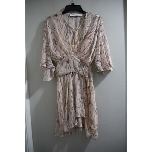 IRO Paris Pommie Floral Silk Dress Bohemian Flowy Party Cocktail Occasion‎